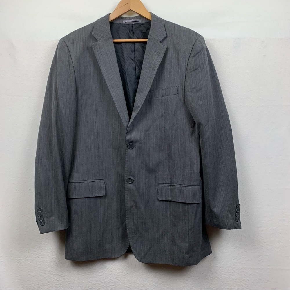 Mantoni Super 140's Blazer Mens 42L 100% Virgin Wool Sport Coat Milan Italy Gray